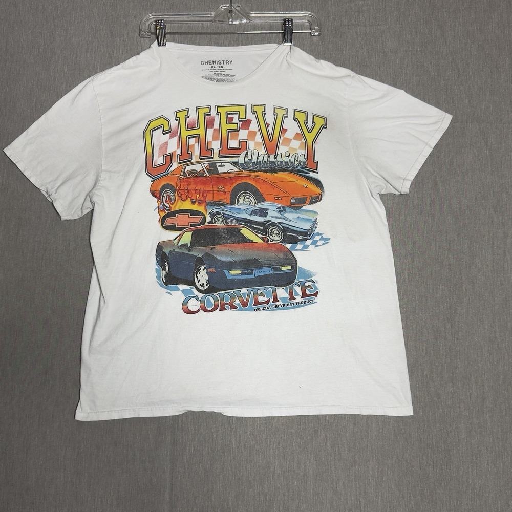 C Life Group T Shirt Short Sleeve Chevy Classics Corvette Graphic Men's Med